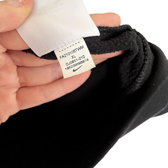 Nike dri-fit just do it black standard fit fleece sweater hoodie athleisure - Picture 8 of 8